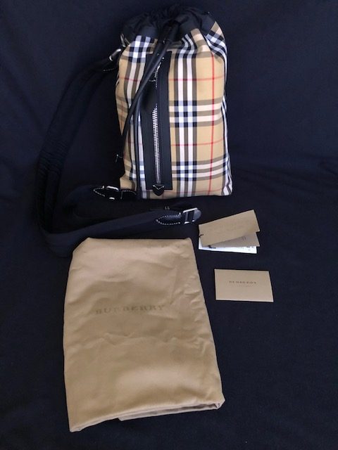 Authentic Burberry Small Duffel Bag- Classic Plaid - The Resale Source