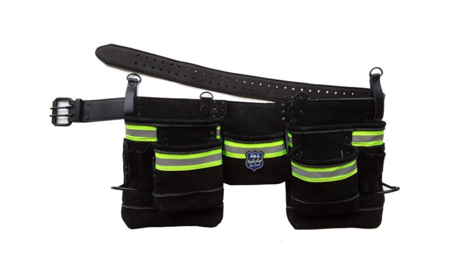 A&A Work Gear 11 Pocket Framers Apron Premium Leather with Reflective ...