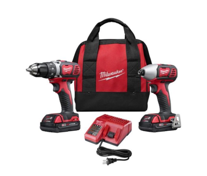 Milwaukee Imapct Drill Combo Kit with batteries and charger