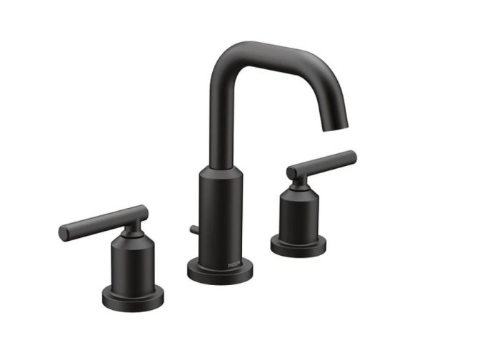 MOEN Gibson 8 in. Widespread 2-Handle Bathroom Faucet Trim Kit Black T6142BL