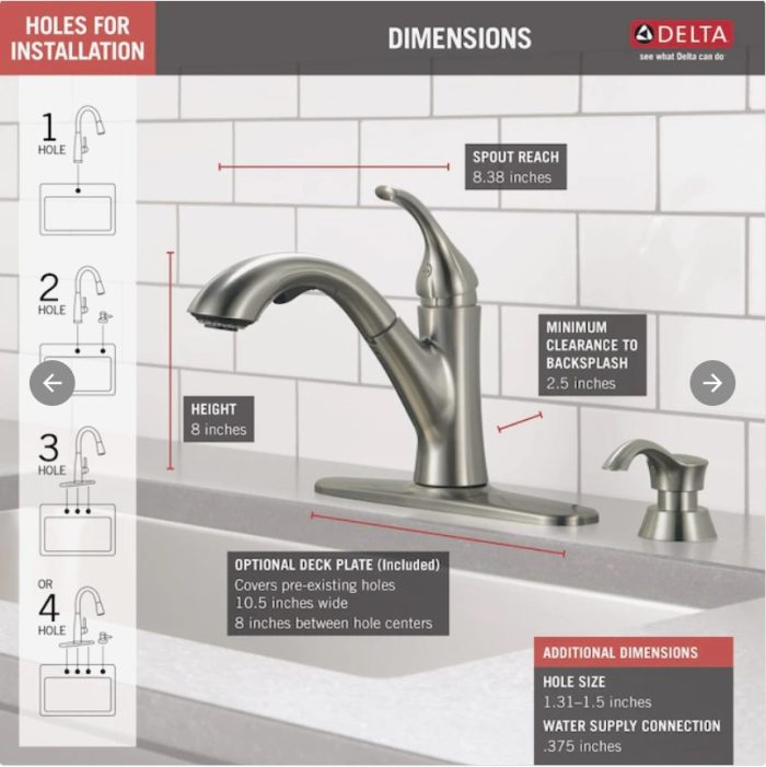 Delta Kessler One Handle Kitchen Faucet 16932-SD-DST